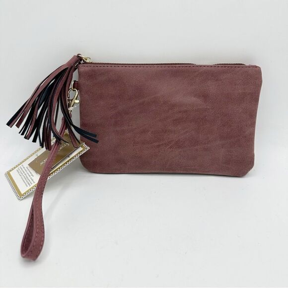 Francesca's‎ Burgundy Color Charging Wallet/Wristlet w/Tassle New - Picture 1 of 12